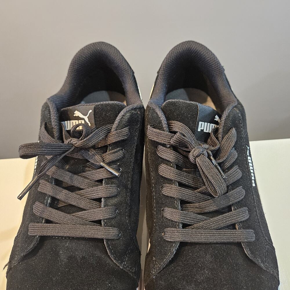 Puma Smash V2 Black White Suede Leather Shoes Sneakers Size 12 - Picture 7 of 11